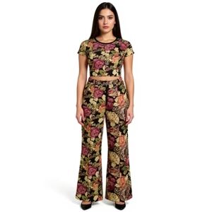 En Saison Estella Boutique Floral Tapestry Pants Size Medium